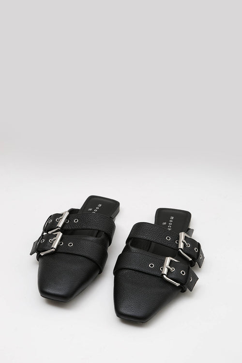 ballet buckle flat / black