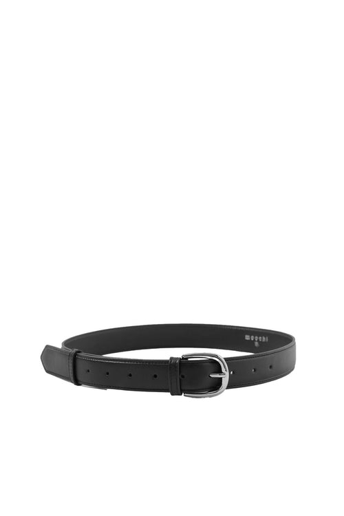 mannish belt / black|silver