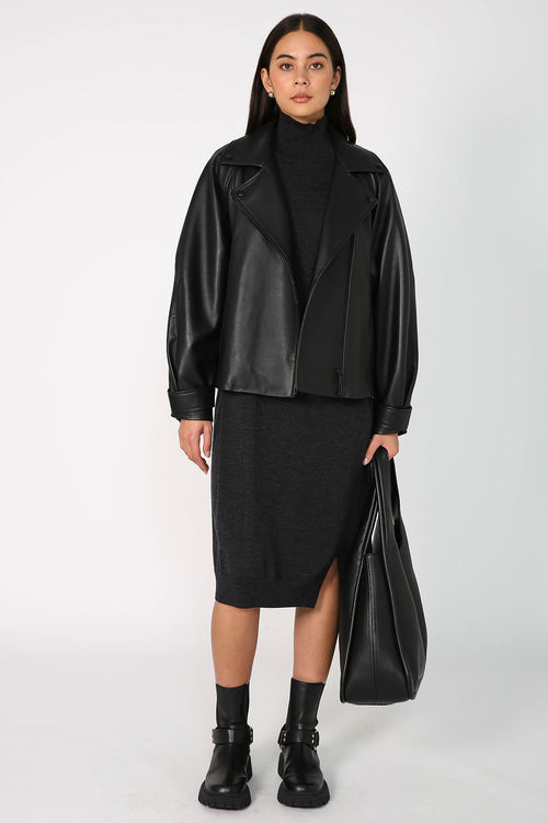 balance dress / charcoal marle