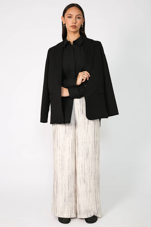 ranging contrast pant / ivory marle