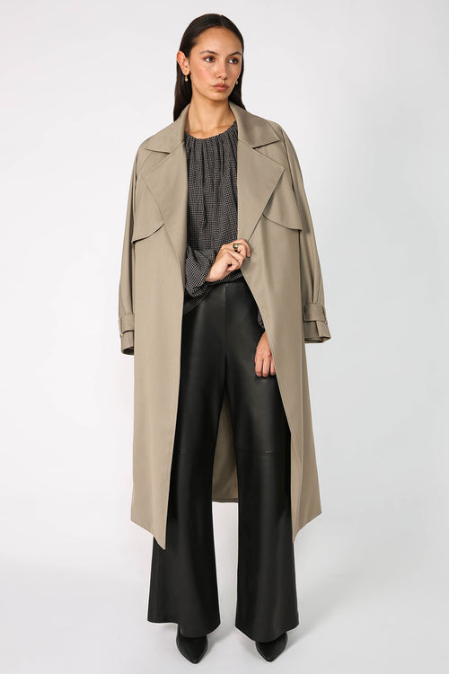 rue top / black|natural check