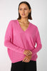 step sweater / candy pink