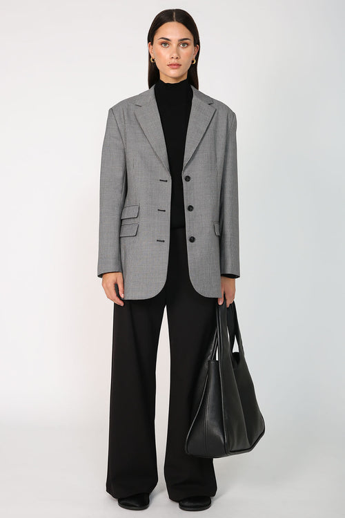manner blazer / black|white houndstooth