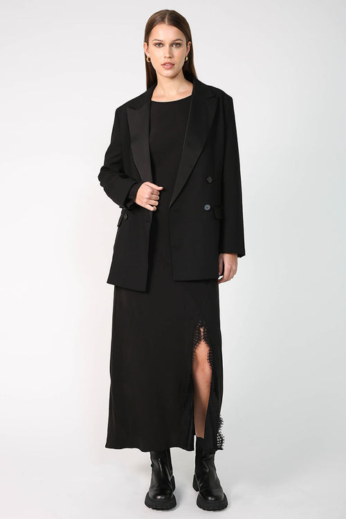 tux blazer / black