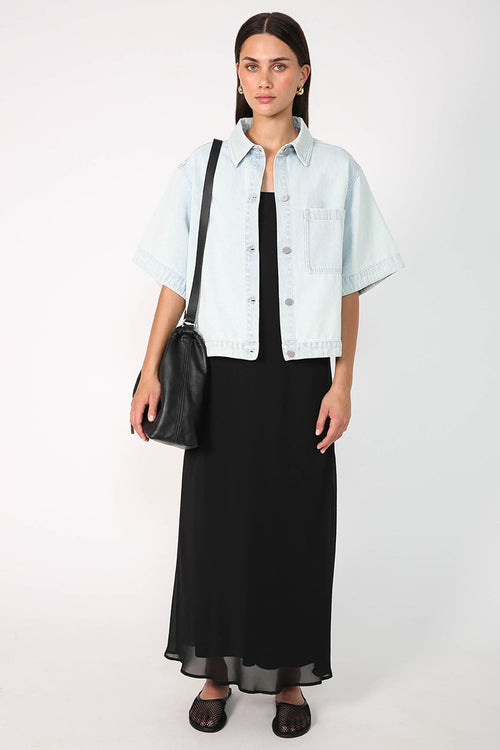 column dress / black