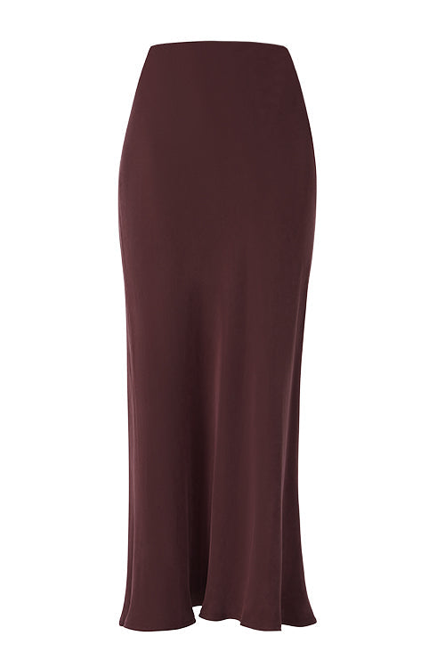 column bias maxi skirt / sangria