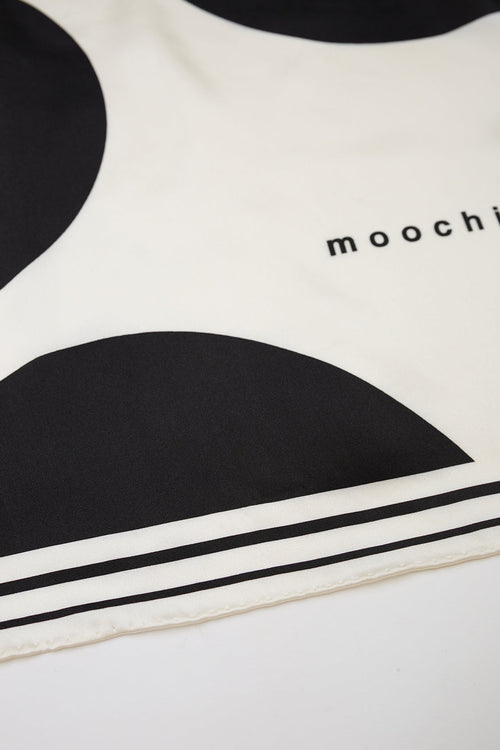 polka dot scarf / black|ivory