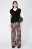 frame bias pant / ochre| black| cream cheetah print