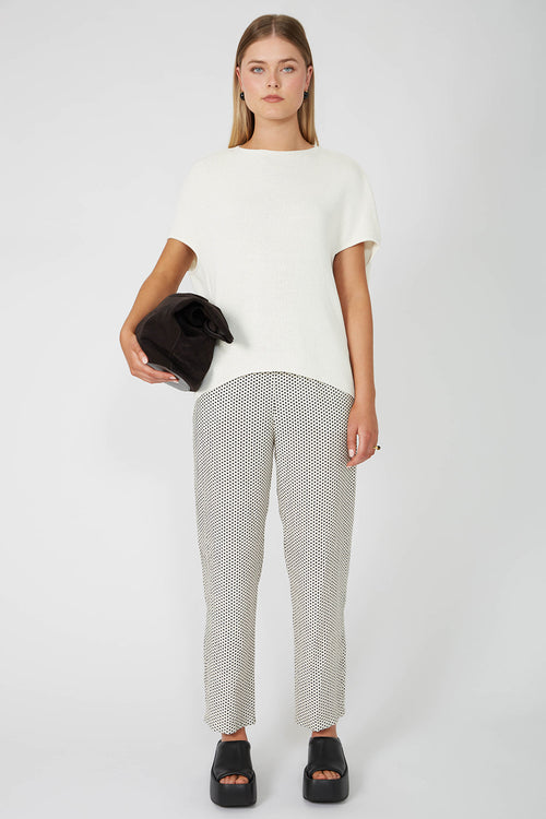 commons pant / ivory|black polka dot