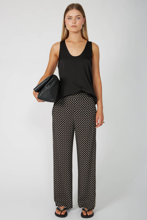 glow pant / black border print