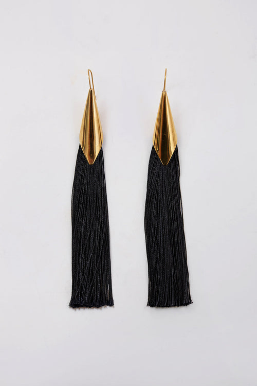 tassel earring / gold
