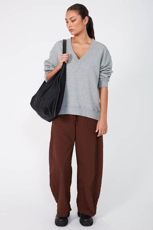 recede pant / chocolate brown