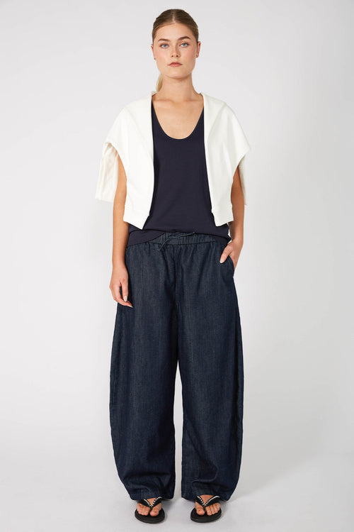 glazed tank / dark navy