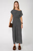 pierce midi dress / black|ivory polka dot