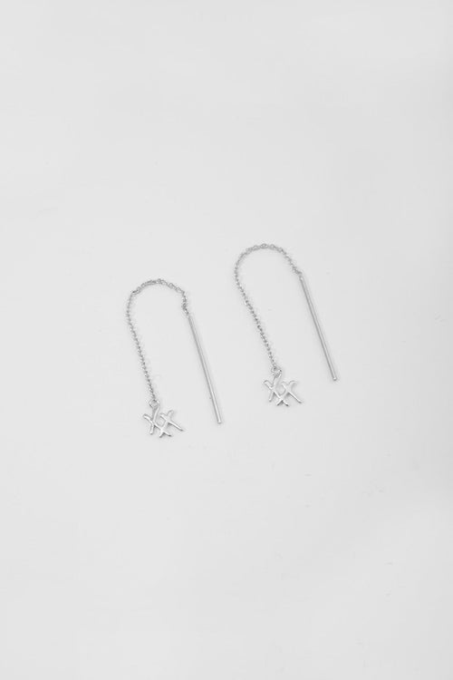 xx thread earring / silver