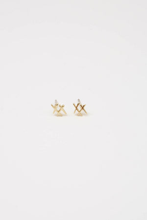 xx earrings / gold