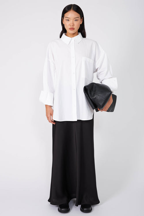 frame bias maxi skirt / black