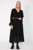 attune midi dress / black