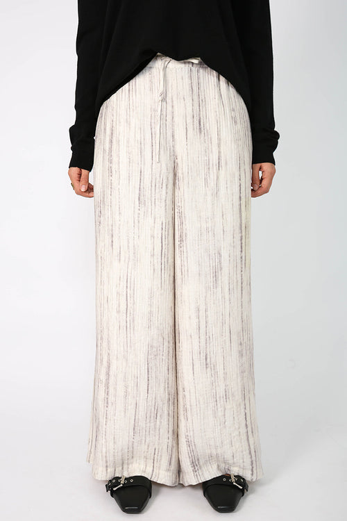 ranging contrast pant / ivory marle
