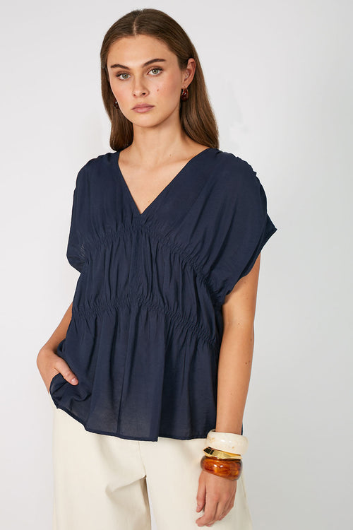 connection tee / french ink