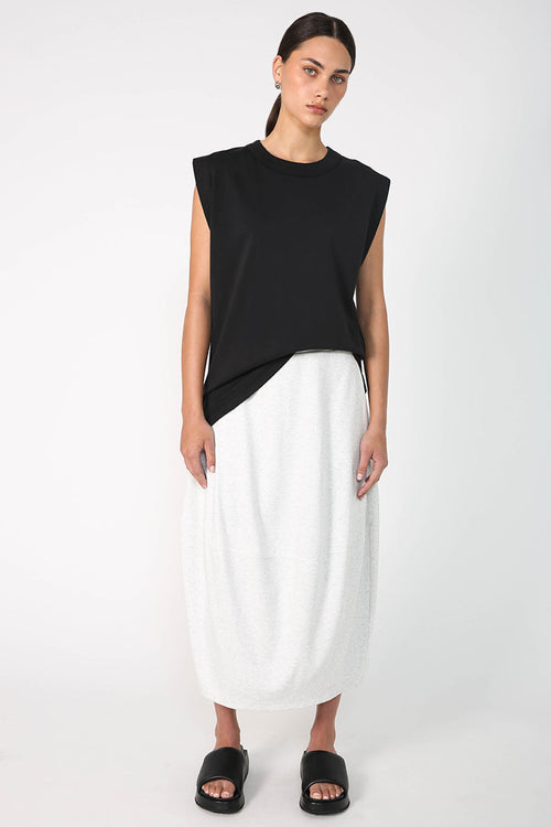spin skirt / white marle