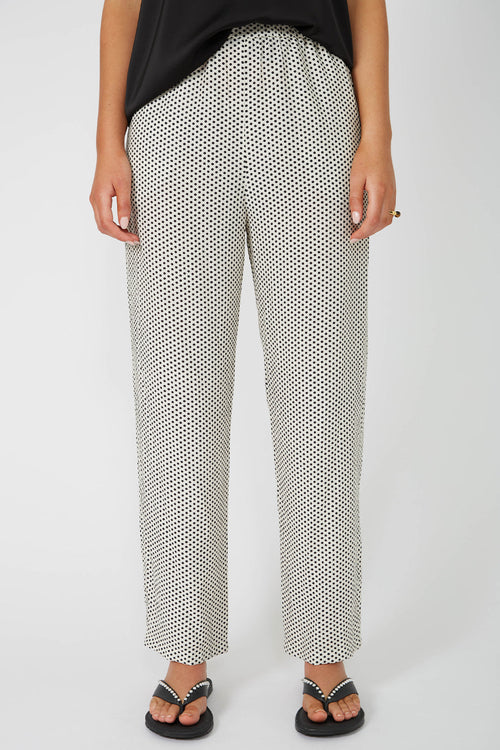 commons pant / ivory|black polka dot