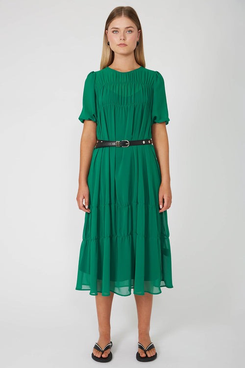 region dress / emerald green