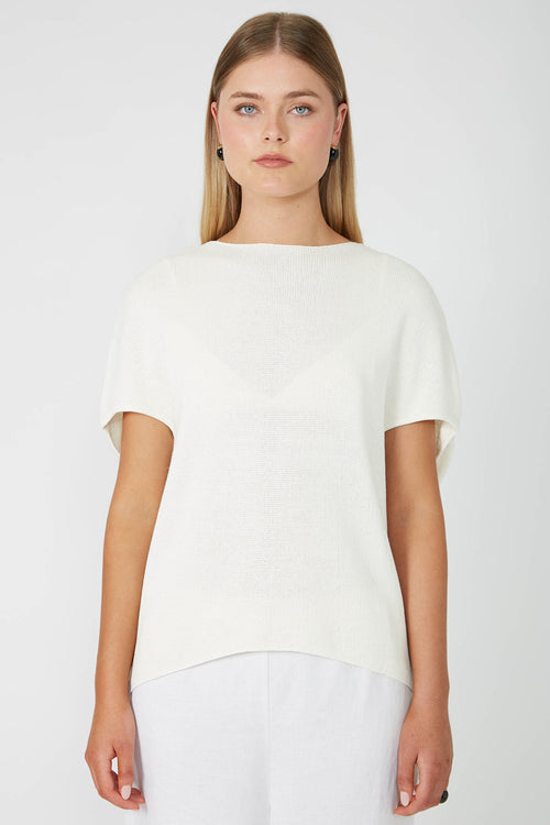 sphere sweater / white