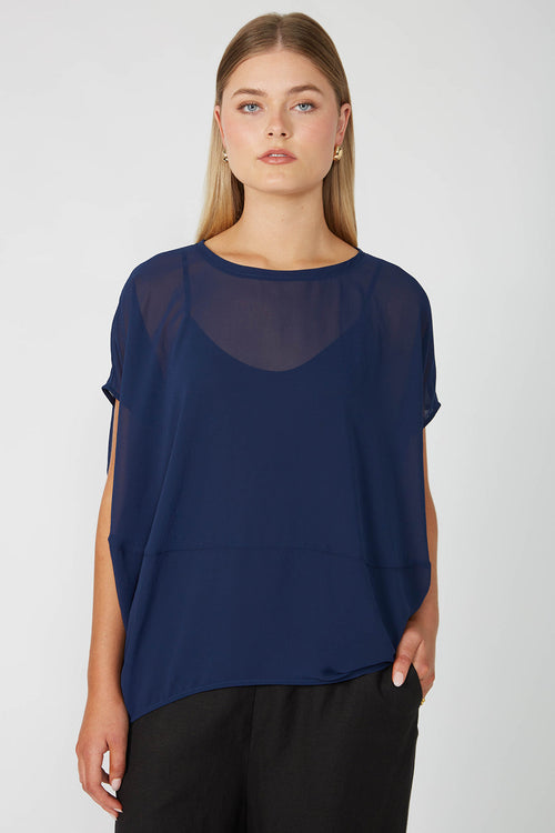spin tee / sapphire blue