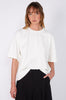 ornamental short sleeve top / ivory