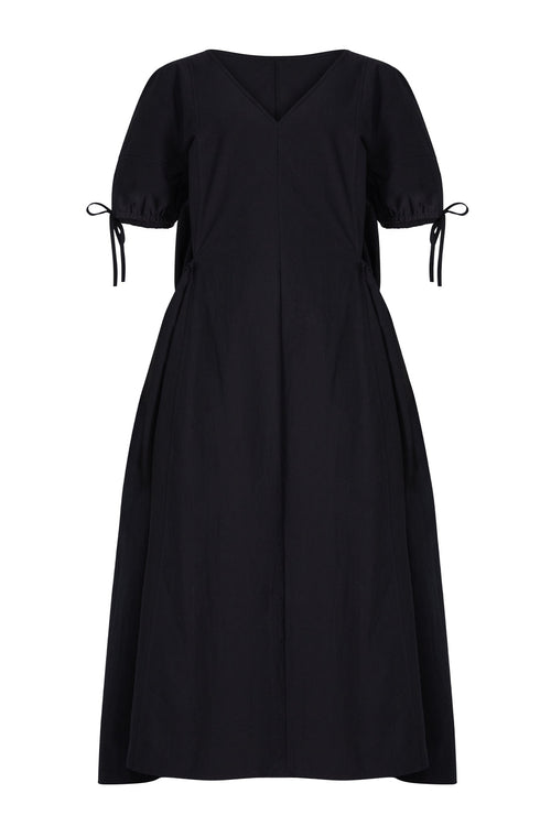 pitch midi dress / black