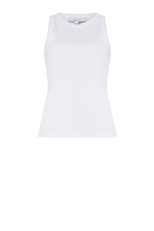 ridge rib tank / white