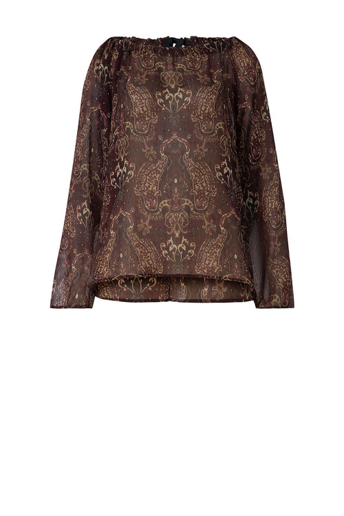 serene top / dark sangria paisley