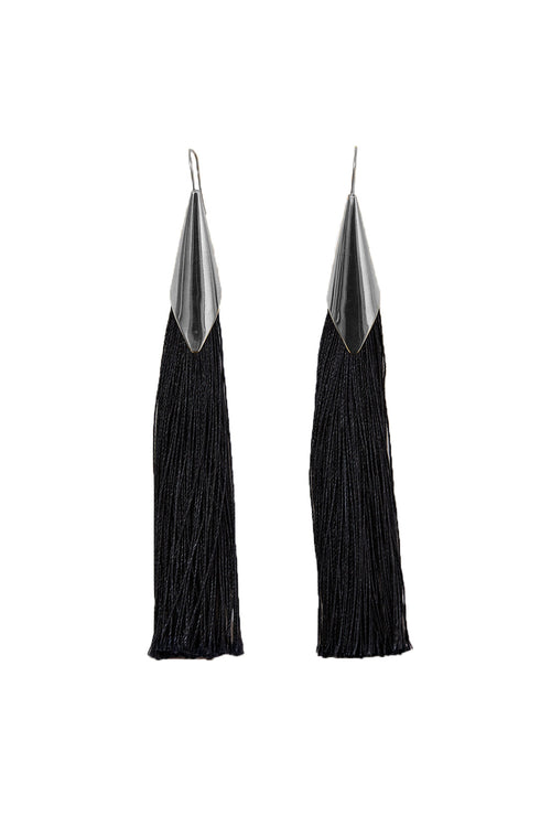 tassel earring / silver