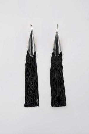 tassel earring / silver