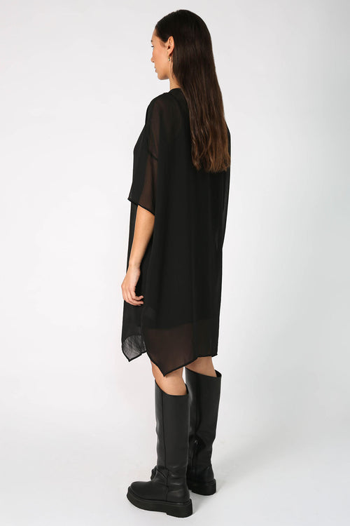 angle tee dress / black