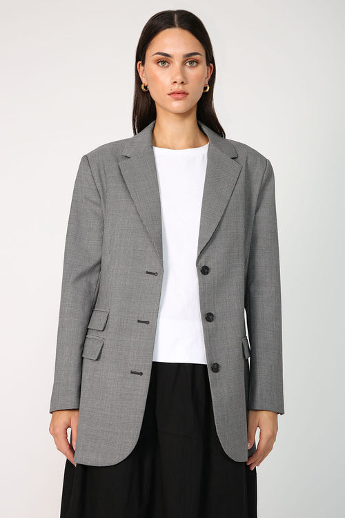 manner blazer / black|white houndstooth