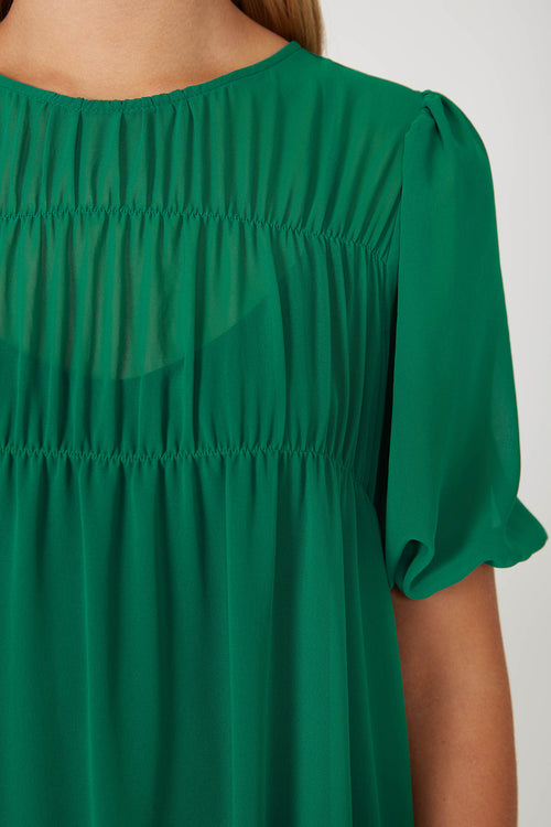 region dress / emerald green