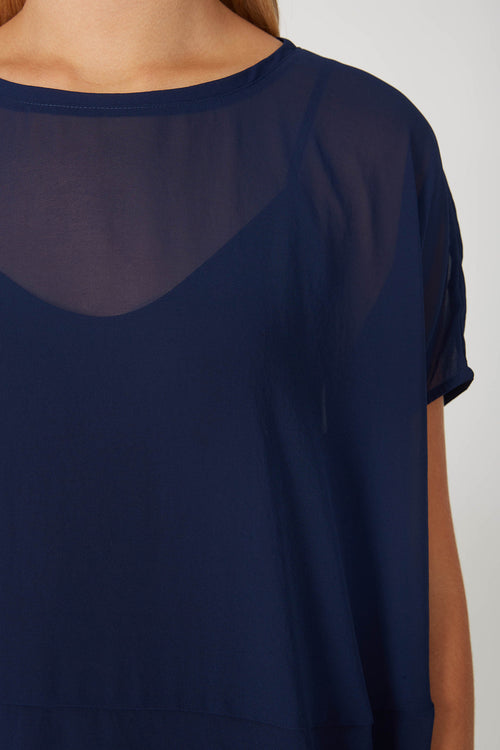 spin tee / sapphire blue