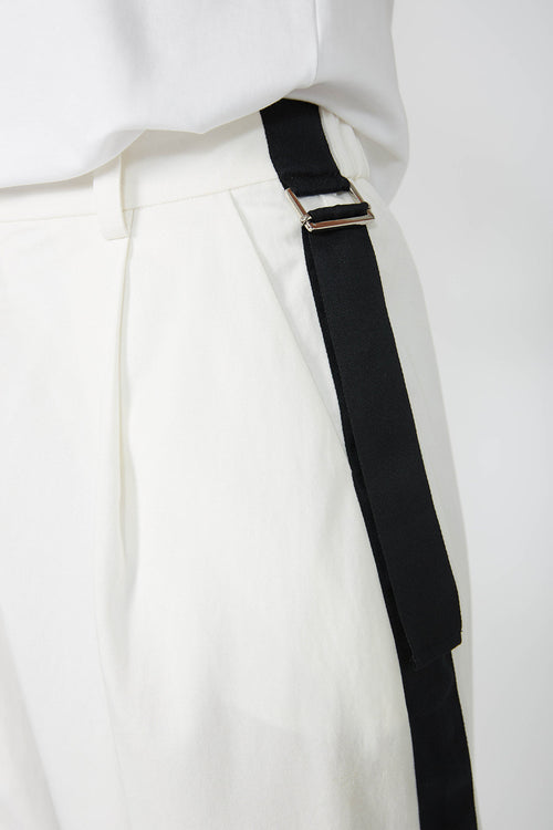 static barrel pant / white|black