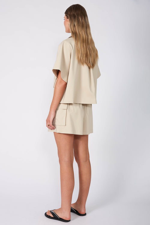 engrave jacket / camel