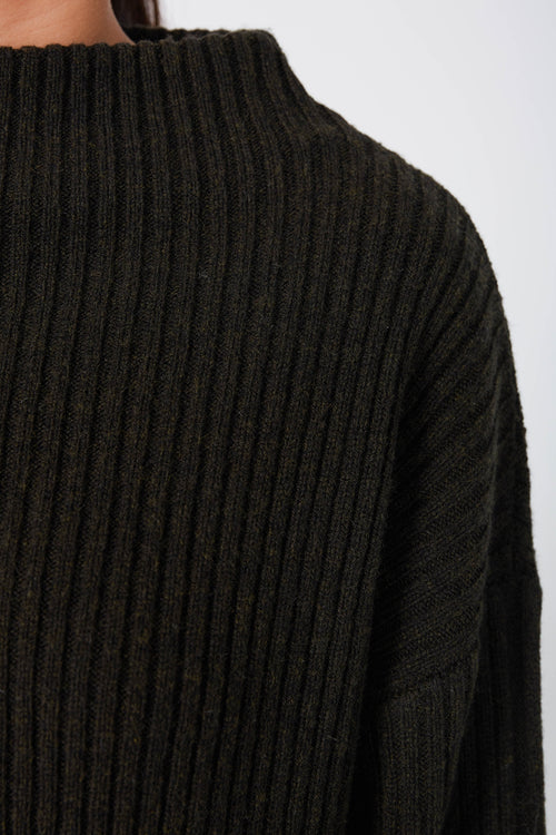 forgo rib sweater / olive marle