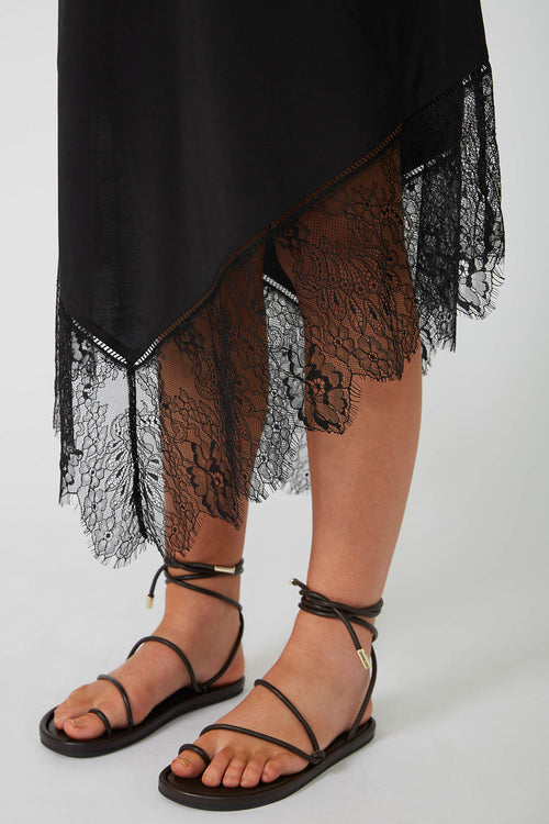 interweave maxi dress / black