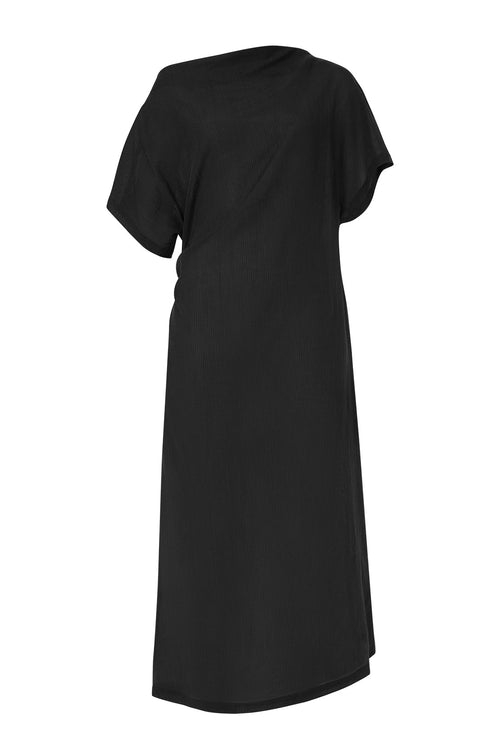 related midi dress / black