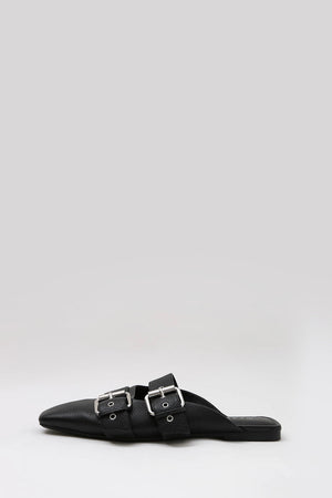 ballet buckle flat / black