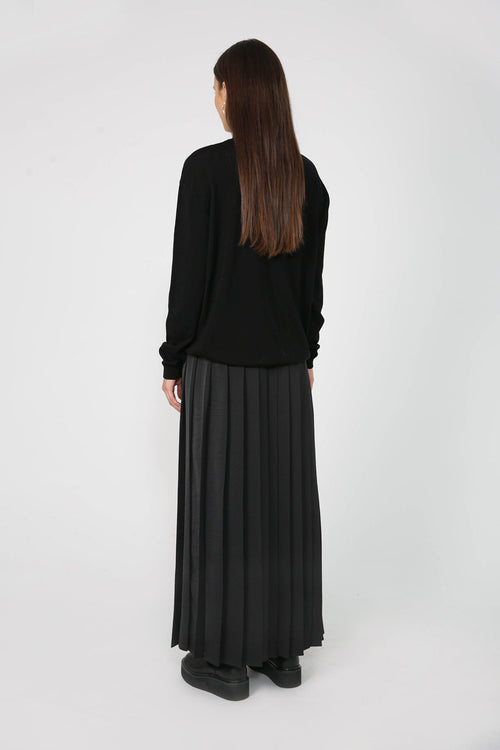 pleating skirt / black
