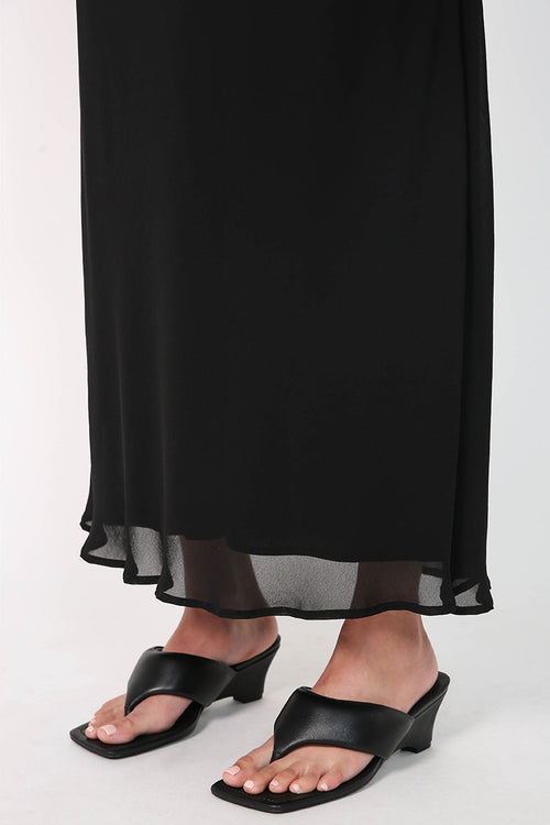 column dress / black