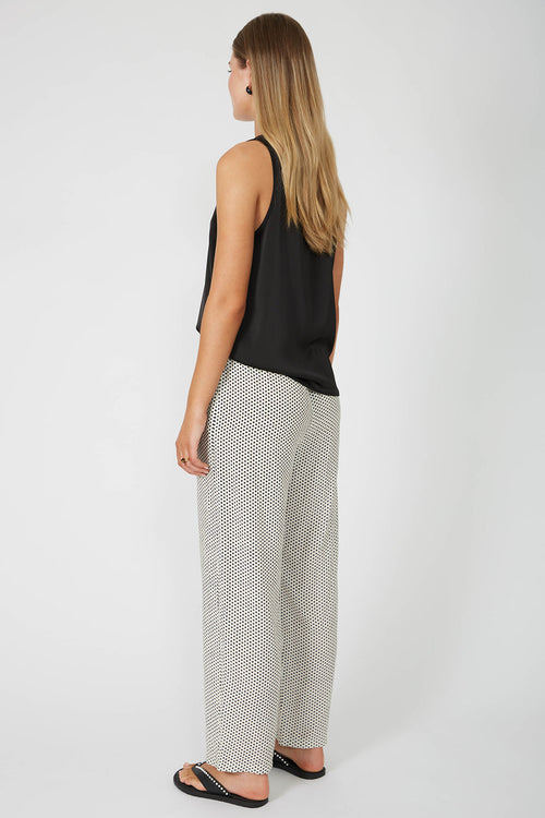 commons pant / ivory|black polka dot