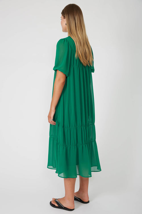 region dress / emerald green