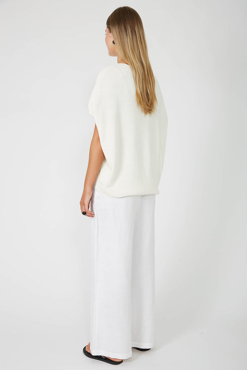 sphere sweater / white